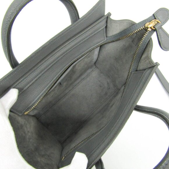 CELINE Gray Leather Shoulder Bag - Picture 4 of 16